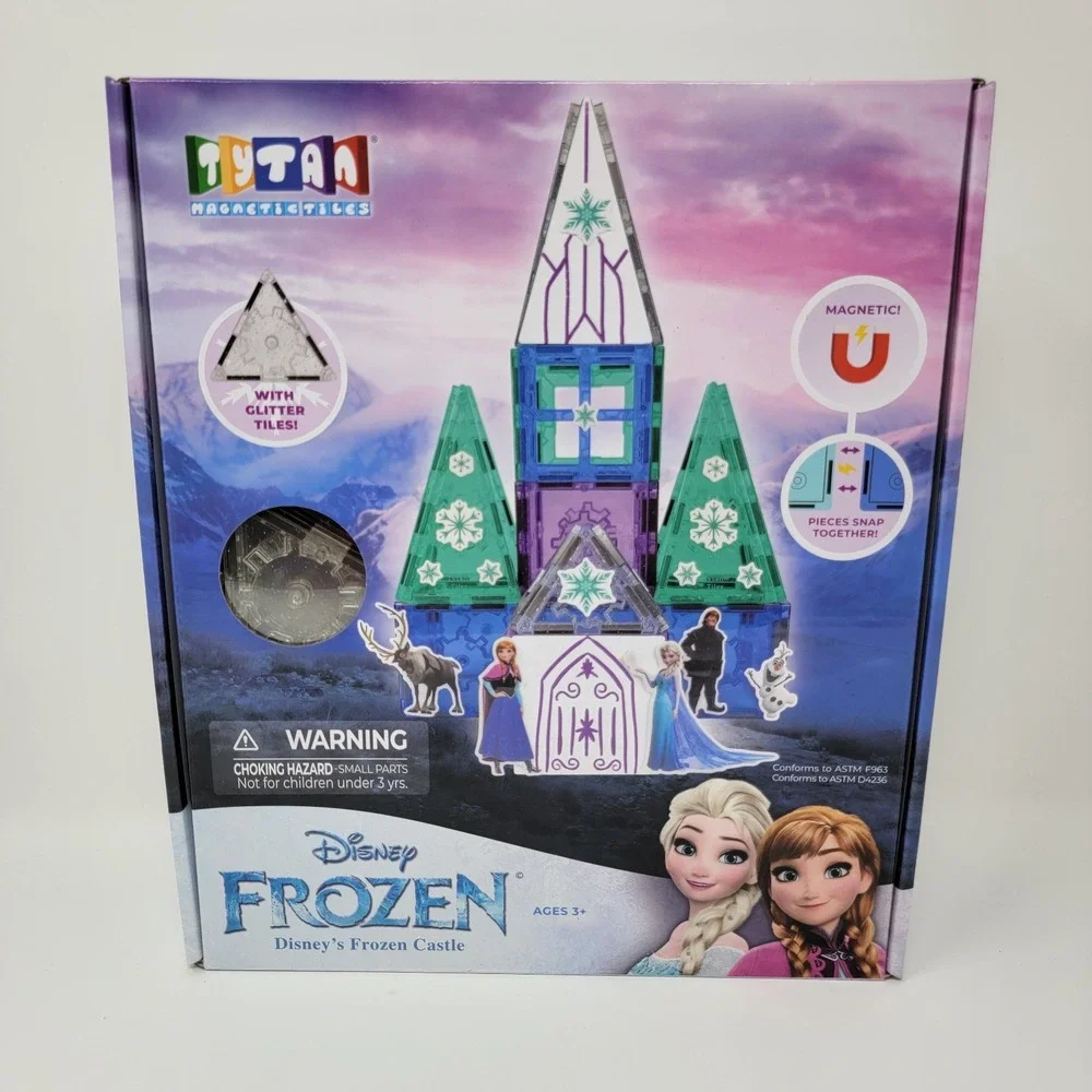 New! Disney Frozen Magnetic Tile Glitter Castle STEAM Set from Tytan - Ages 3+